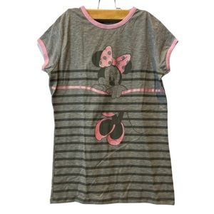 Disney Minnie Mouse Girls Gray and Pink T-shirt